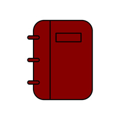 notebook icon vector illustration, isolated on white