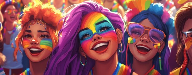 Joyful Celebration at LGBTQ Pride Festival