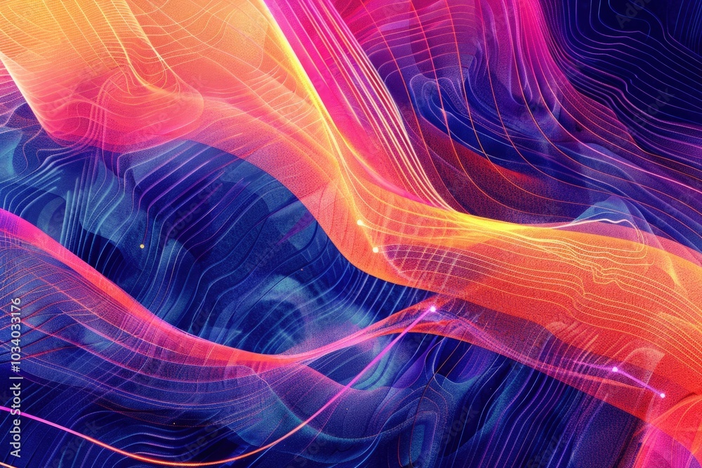 Aufkleber a vibrant and colorful abstract design fills the frame in this close-up shot
