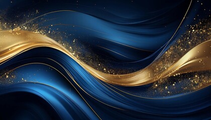 sparkling navy gold background waves high definition photo