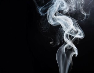 Fototapeta premium smoke texture over blank black background