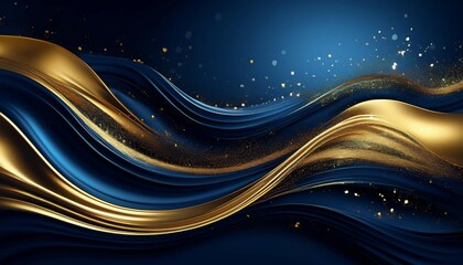 sparkling navy gold background waves high definition photo