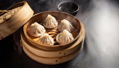 steamed pork soup dumplings named xiao long bao xiaolongbao in taiwan