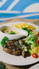 tenderloin steak mushroom sauce sirloin beef