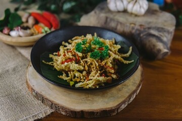 Appetizer Chicken Wing Mushroom fried finger food