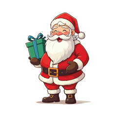 Merry Christmas card with santa claus illustartion Christmas theme with Santa