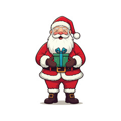 Merry Christmas card with santa claus illustartion Christmas theme with Santa