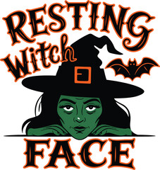 Spooky Halloween T-Shirt Design: Ghosts, Pumpkins, and Witches - Vector Illustration. Generative with AI