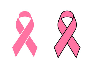 Breast cancer awareness ribbon set