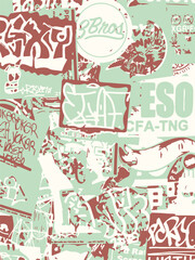 Graphical abstract vector illustration. abstract contemporary seamless pattern. Hand drawn unique print.