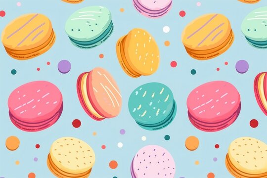 Macaroon backgrounds pattern food.