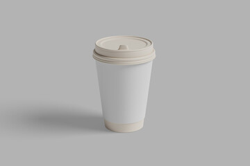 coffee paper cup mockup 3D rendering