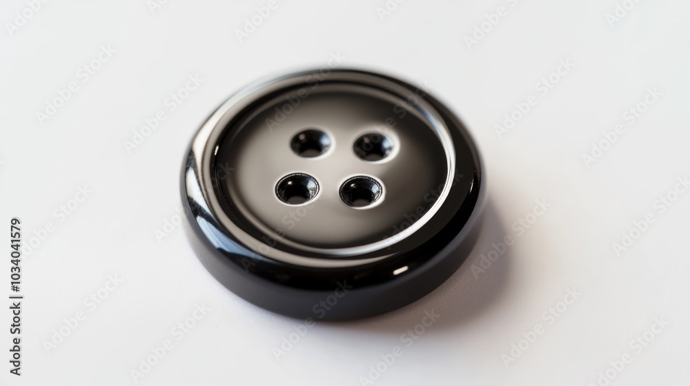 Poster A detailed view of a single button on a white background, suitable for use in various design contexts