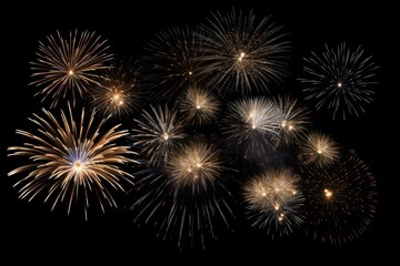 Fototapeta premium Fireworks backgrounds outdoors night.