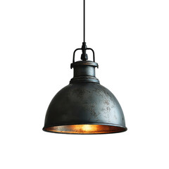 Elegant industrial pendant light showcasing rustic charm indoors