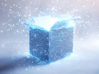 Flat Floating Ballot with Emanating Voting Choices: Close-Up of Dynamic Choice Visualization in Space, Isolated on White Background - Simple Flat Vector Illustration