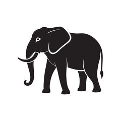 Obraz premium Double elephant silhouette clip art 