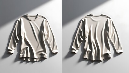 Long Slave Sport t-shirt mock up Design front and back view