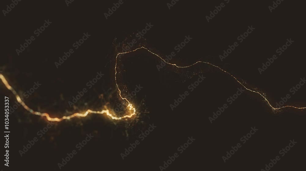 Poster abstract fluid particles graphic opener background/ animation of an abstract fluid particles backgro