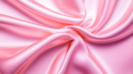 Obraz premium Soft Pink Satin Fabric Wave Background