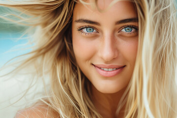 Fototapeta premium Portrait of a smiling person looking at the camera