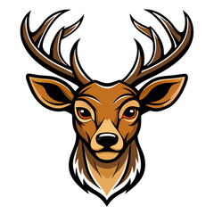 deer head silhouette vector illustration