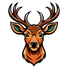 deer head silhouette vector illustration