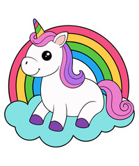 Kawaii unicorn clipart