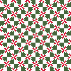 Christmas Hunter's Star Seamless Pattern