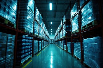 Exploring the vast aisles of a modern warehouse the heart of efficient supply chain management and storage solutions