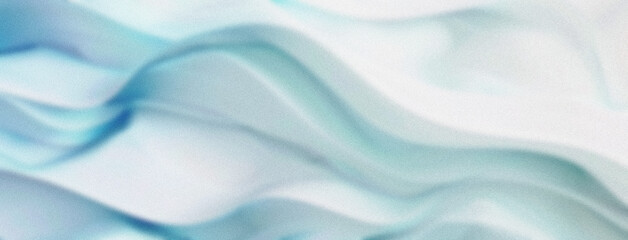 Obraz premium Soft Blue and White Waves Creating a Dreamy Background. Abstract Flowing Texture with Light Blue and Green Gradients