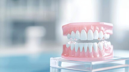 3D rendering of a dental guard protecting teeth during sleep, promoting prevention of grinding damage, teeth protection, night guard