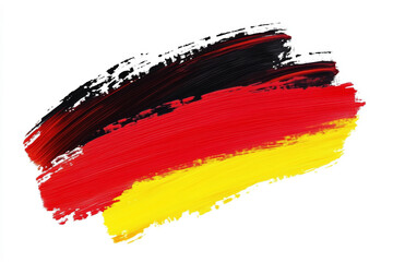 Obraz premium german flag color brush stroke isolated on white 