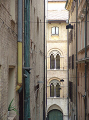 View of the Italian city of Ancona on the Adriatic Sea. Old town.