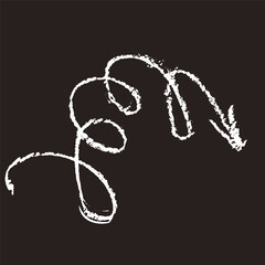 Hand Drawn Chalk Freehand Arrow on Chalkboard Background