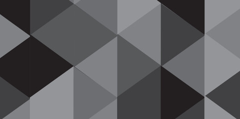 Obraz premium Abstract geometric vector seamless technology gray and black backdrop background. digital grid light pattern black and gray color Polygon triangle banner, business and corporate background .