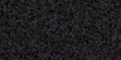 Abstract geometric vector seamless technology gray and black backdrop background. digital grid light pattern black and gray color Polygon triangle banner, business and corporate background .