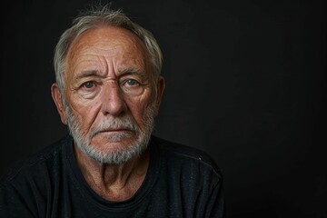 Obraz premium A Thoughtful Glance: Capturing the Wisdom and Stories Behind an Elderly Man's Deep Eyes