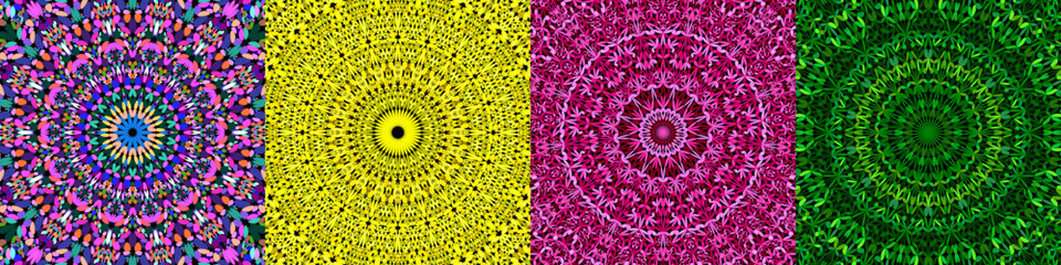 Geometric floral mandala background collection