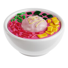 Vibrant Mixed Ice Dessert with Chewy Toppings