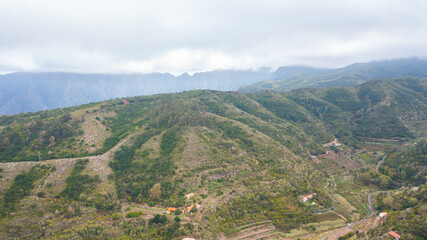 Obraz premium Aerial photo from drone to Gomera island. Gran canaria ,Spain
