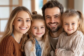 Family gathered at the front door, welcoming someone home with smiles and warm hugs, joy and connection concept
