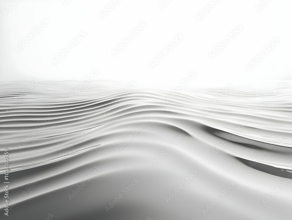 Canvas Prints Flat White Ripple Outline Frame Concept for Janeiro Branco - Tranquil Close-up of Simple Ripple Designs, Ideal Relaxation Technique Space in Smart Business Style