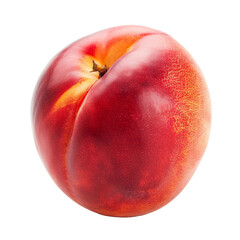 Fresh red nectarine resting on a light background, showcasing its smooth skin and vibrant color during mid-summer harvest season