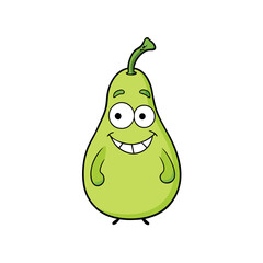 Funny Pear cartoon vector illustration