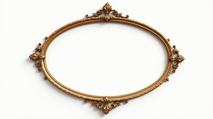 Elegant ornate gold oval frame for art or decor