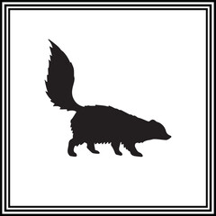 Raccoon silhouette illustration
