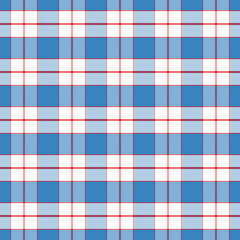 Plaid with twill weave repeat pattern in brown white red.Gingham seamless pattern with stripes.Checkered tartan Geometric graphic vector illustration background.