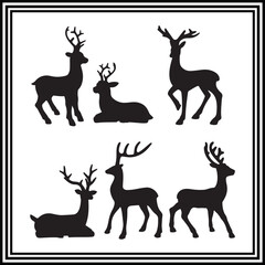 Deer Silhouette Illustration Perfect for Nature Themes