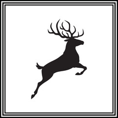 Male deer silhouette